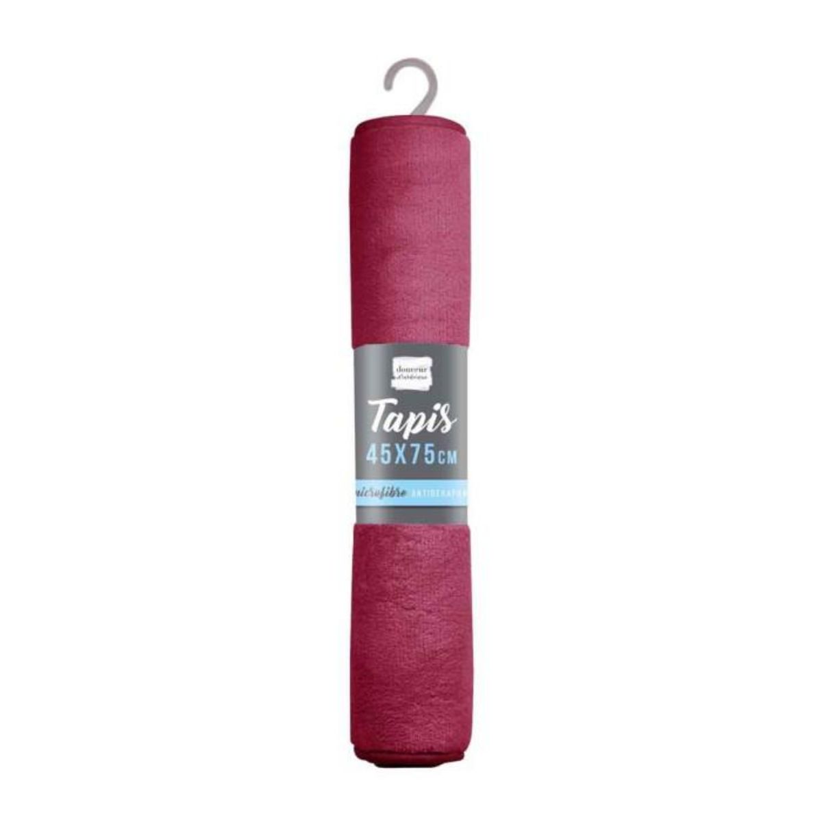 Paris Prix Tapis de Bain Microfibre  Vitamine  45x75cm Framboise