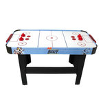 PLAY4FUN Air Hockey Teenager - Table de Air-Hockey avec système d'air pulsé 6-8W - 142 x 72 x 81 cm - Bleu/Noir