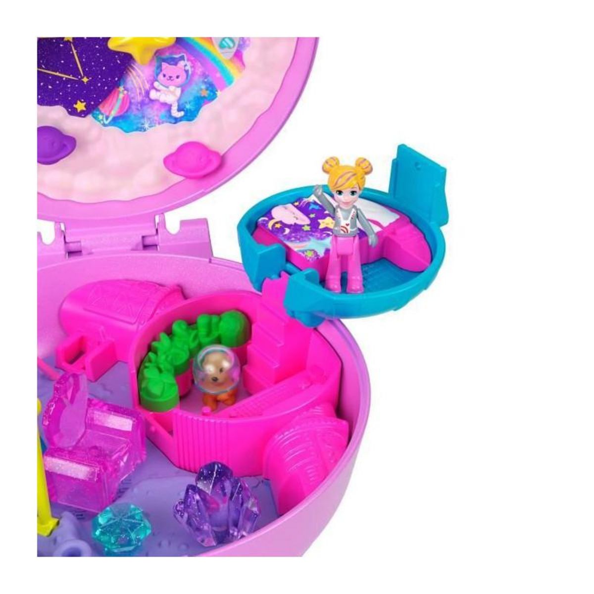 Le Mini Marcel Jouet Poc Planète mauve avec éléments scintillants