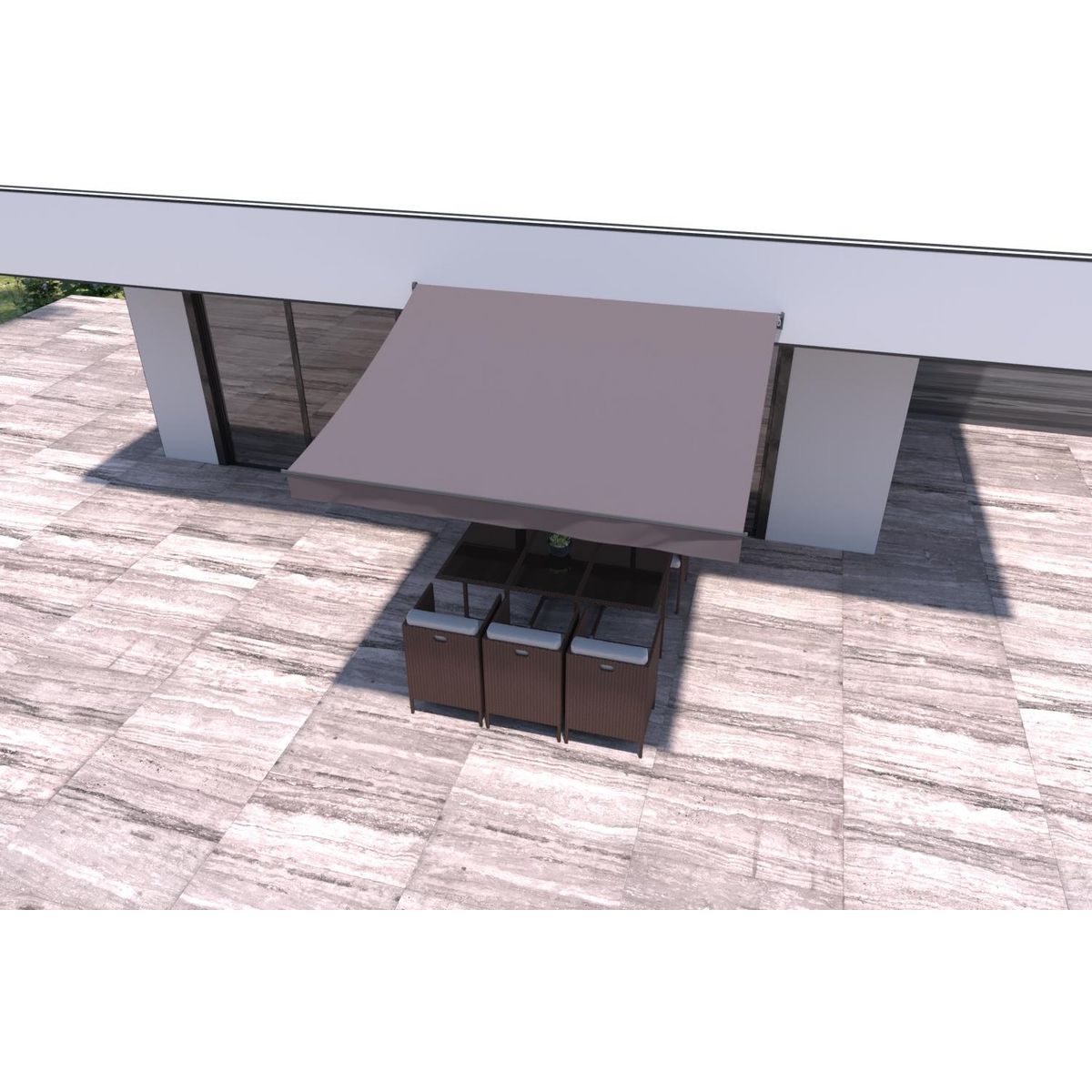 CONCEPT USINE Store banne 3 x 2,5 m taupe ADRO