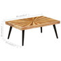 Voir la diapositive 6 : VIDAXL Table basse Bois de manguier massif 90x55x36 cm