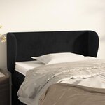 VIDAXL Tete de lit avec oreilles Noir 83x23x78/88 cm Velours
