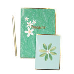 Paris Prix Lot de 2 Carnets & Crayon  Imagine  21cm Vert