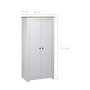 Voir la diapositive 6 : VIDAXL Garde-robe Blanc 80x50x171,5 cm Pin massif Assortiment Panama