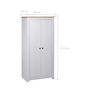 Voir la diapositive 6 : VIDAXL Garde-robe Blanc 80x50x171,5 cm Pin massif Assortiment Panama