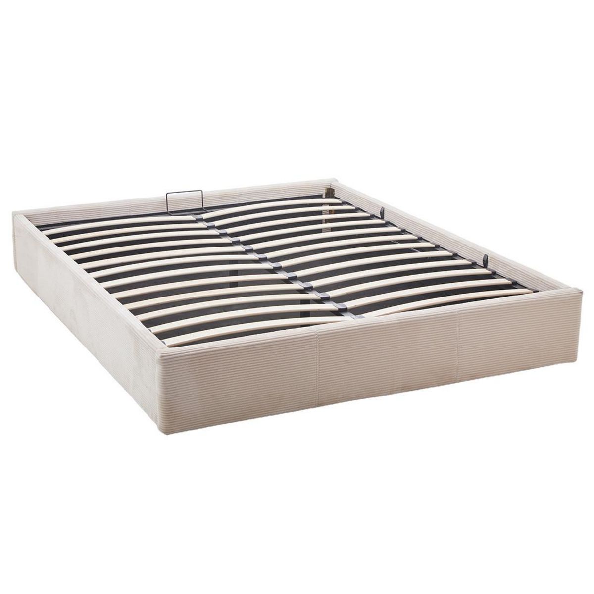 BEST MOBILIER Isa - lit coffre - 160x200 cm - en velours côtelé