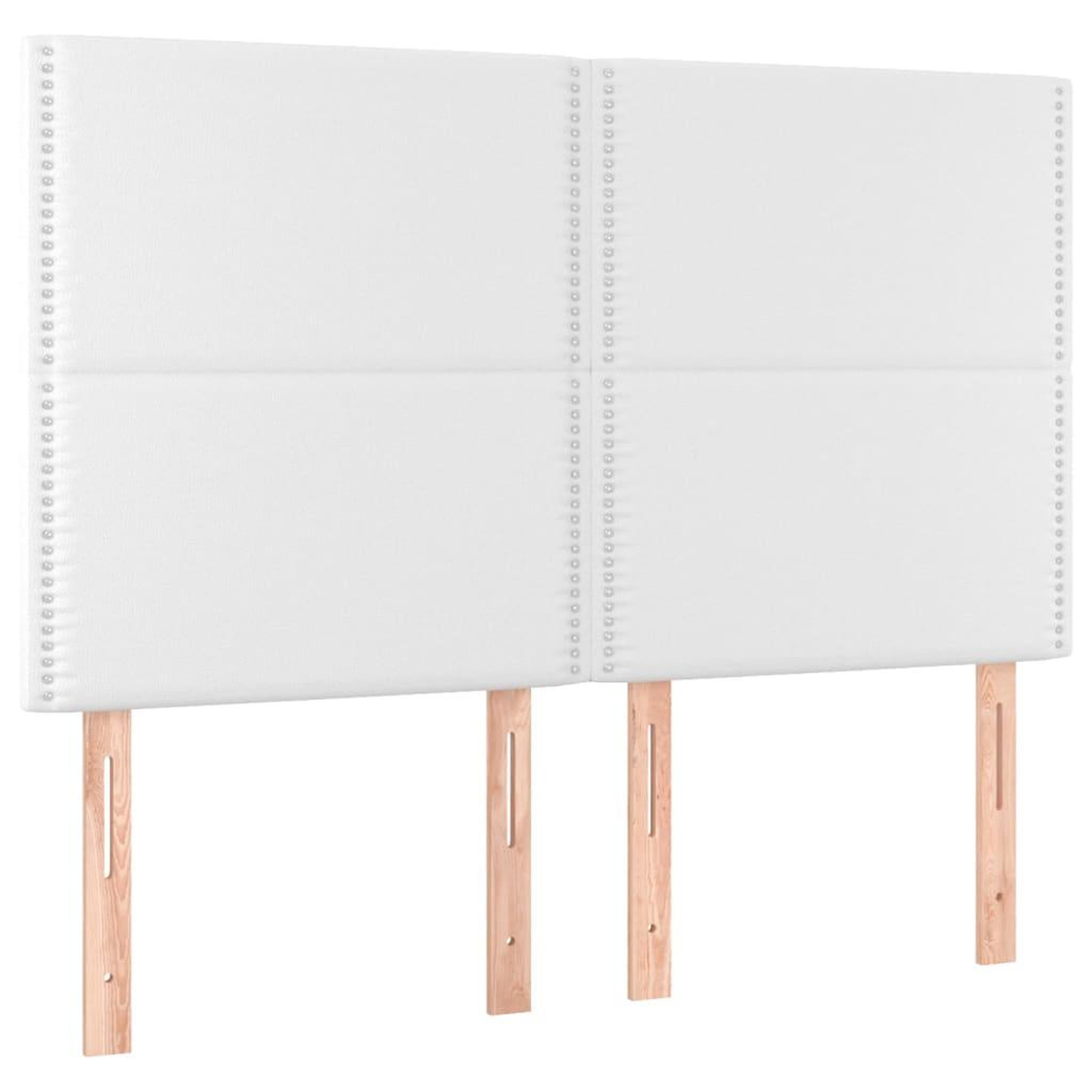 Voir la diapositive 2 : VIDAXL Tetes de lit 4 pcs Blanc 72x5x78/88 cm Similicuir