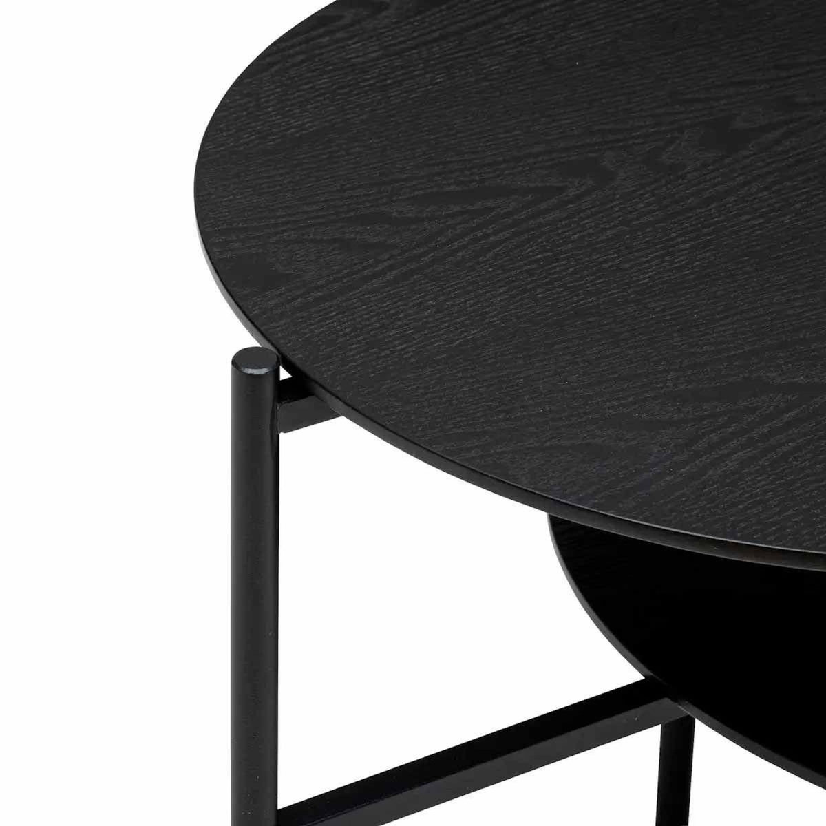 ATMOSPHERA Table Basse 2 Niveaux  Kemi  118cm Noir