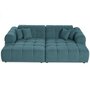 Voir la diapositive 3 : BEST MOBILIER Topaze - canapé d'angle déhoussable réversible 4 places en velours