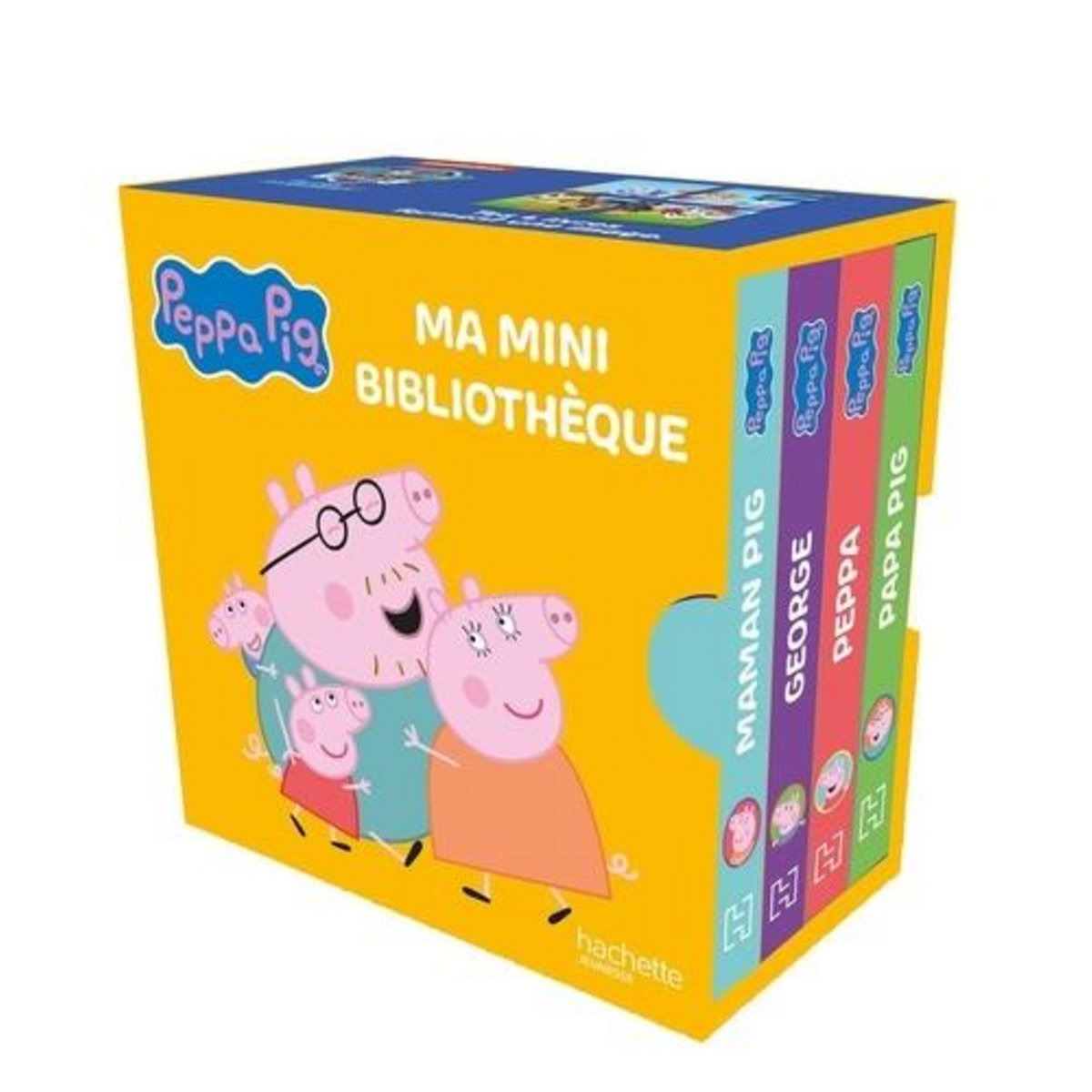 PEPPA PIG : MA MINI BIBLIOTHEQUE. COFFRET EN 4 VOLUMES : MAMAN PIG ; GEORGE ; PEPPA ; PAPA PIG, Hasbro