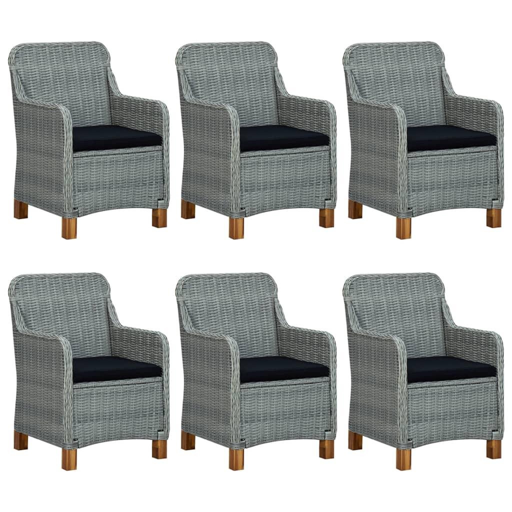 Voir la diapositive 2 : VIDAXL Ensemble a manger de jardin 9 pcs Gris clair