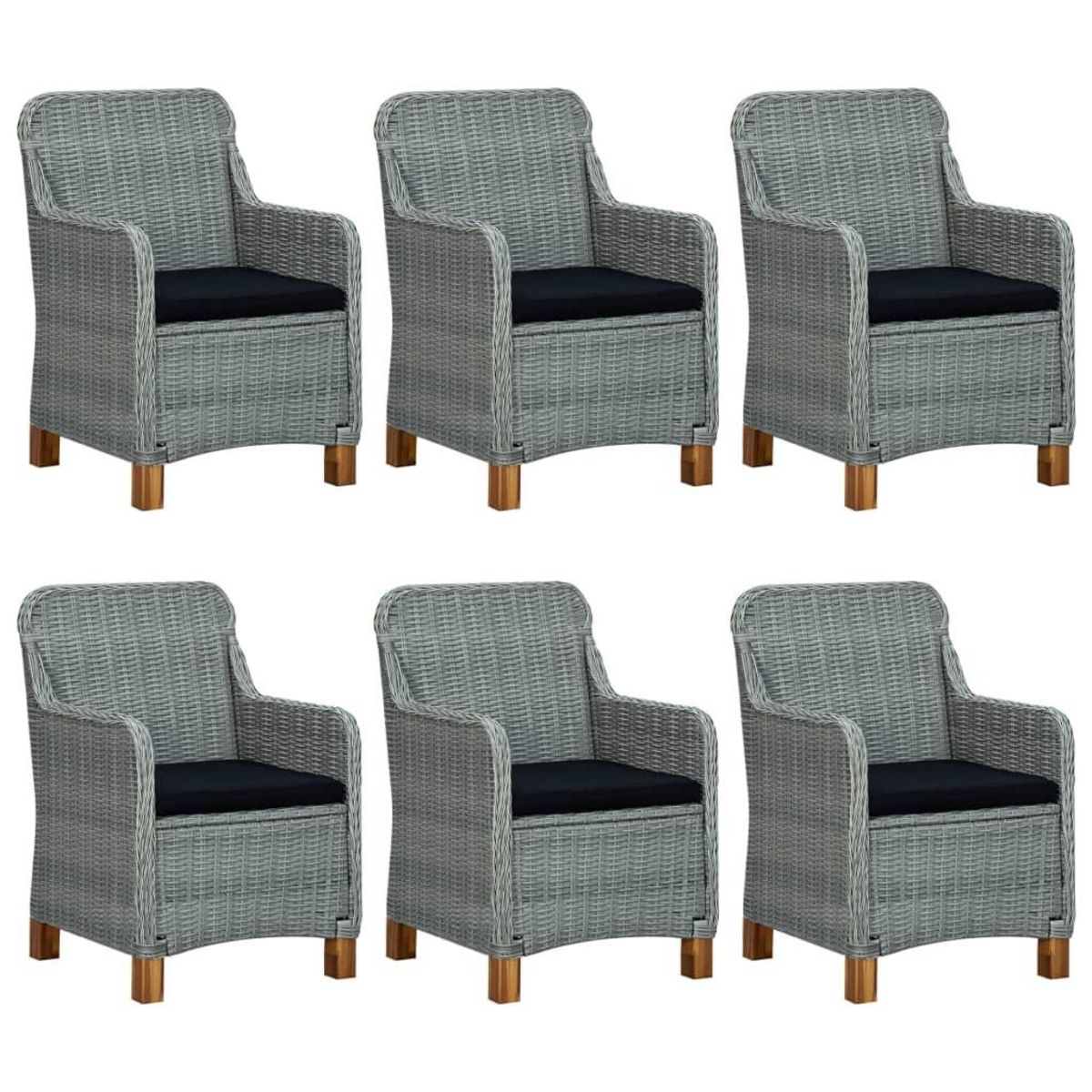 VIDAXL Ensemble a manger de jardin 9 pcs Gris clair