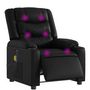 Voir la diapositive 3 : VIDAXL Fauteuil de massage inclinable electrique noir similicuir