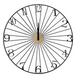 Paris Prix Horloge Murale Design  Filaire  50cm Noir