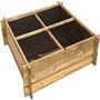 Voir la diapositive 1 : Habitat et Jardin Carré potager en bois  Aroma  - 100 x 100 x 30 cm