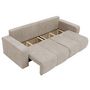 Voir la diapositive 3 : BEST MOBILIER Nicole - canapé droit 4 places convertible avec coffre en tissu