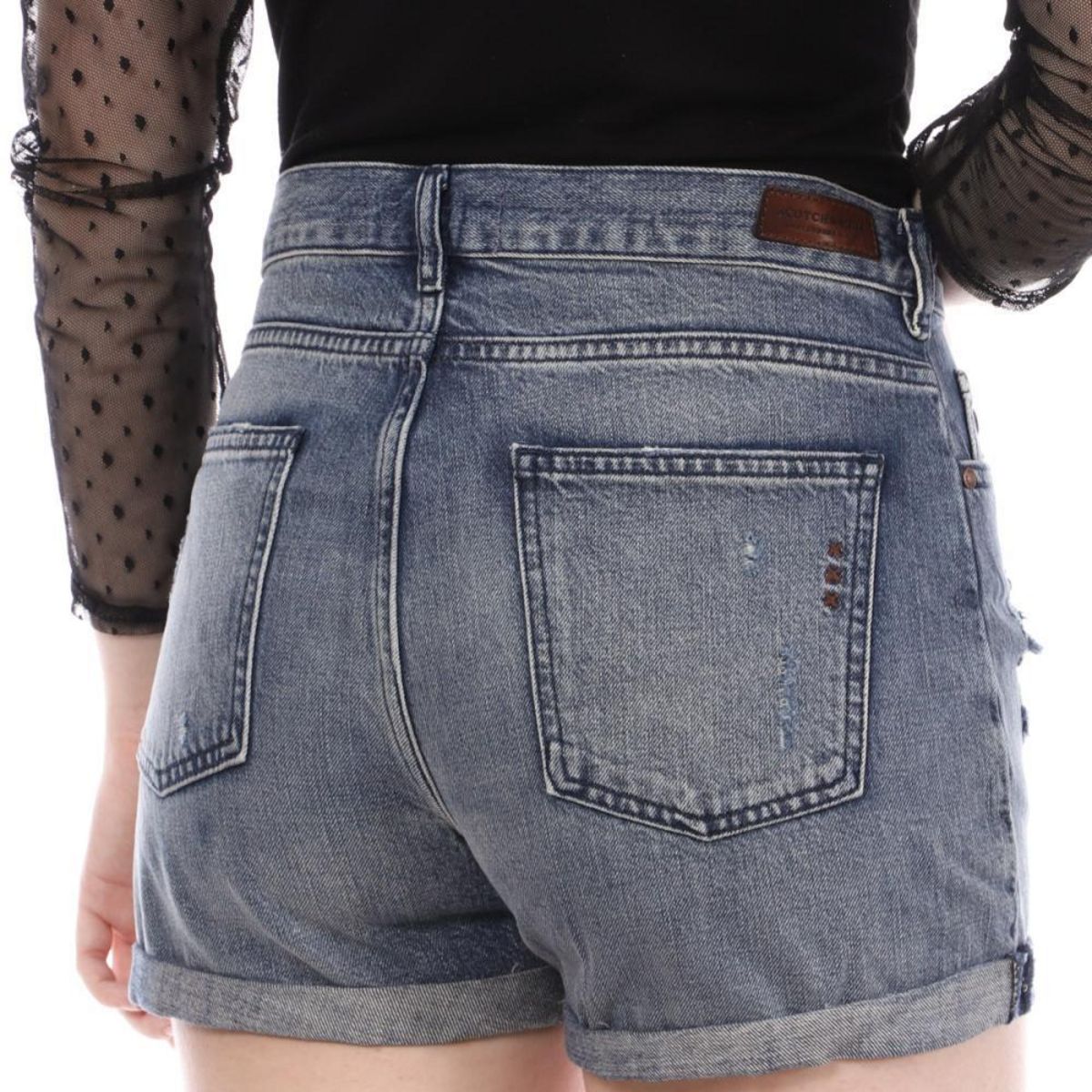 Scotch & Soda Short en Jean  Femme Scotch & Soda Destroy