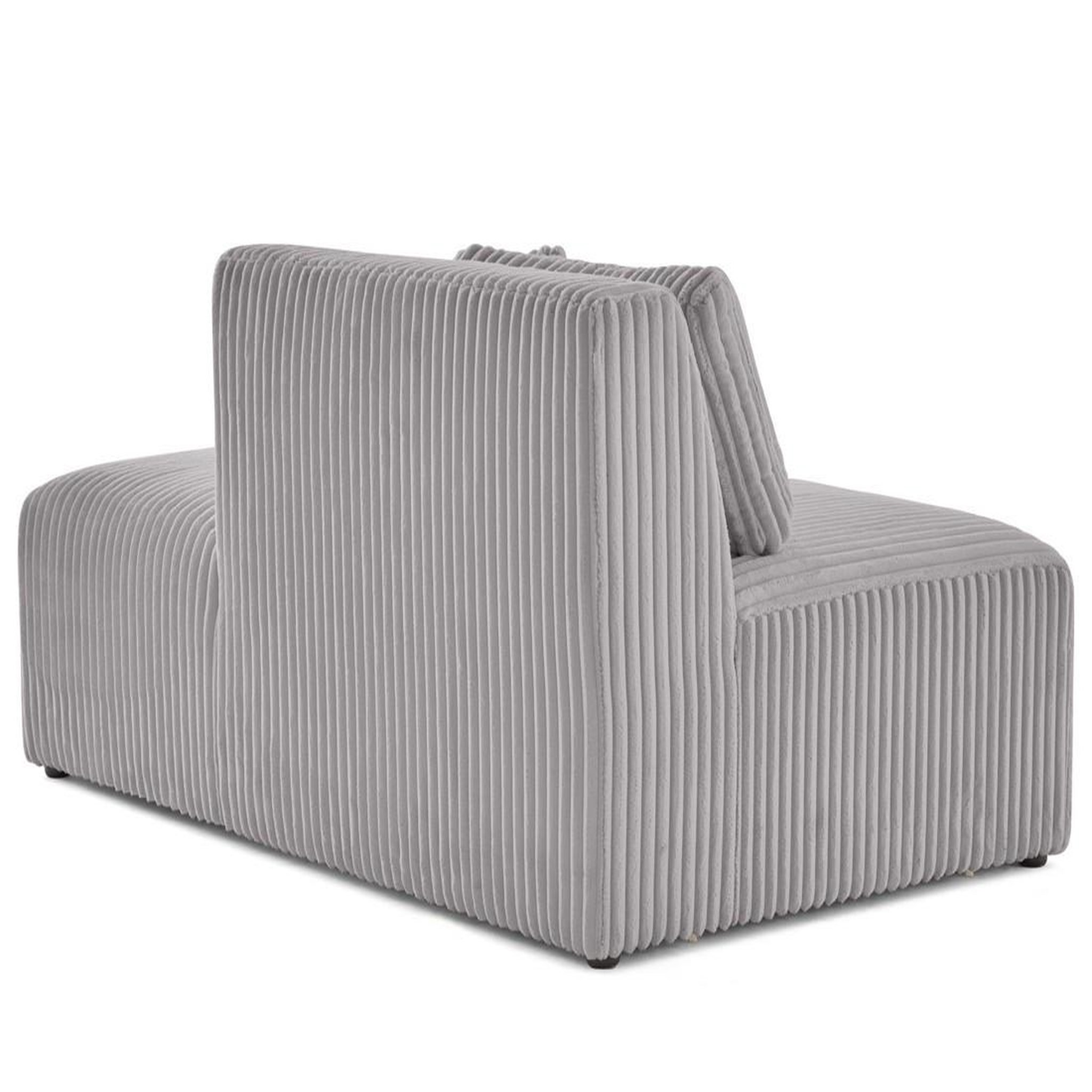 Voir la diapositive 3 : LISA DESIGN Victoire - module d'assise droit en velours côtelé grosses côtes