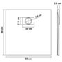 Voir la diapositive 6 : VIDAXL Receveur de douche SMC Gris 80x80 cm