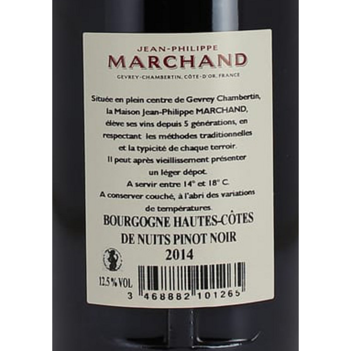 Jean-Philippe Marchand Bourgogne Hautes Côtes de Nuits Rouge 2014