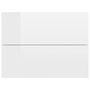 Voir la diapositive 5 : VIDAXL Tables de chevet 2pcs Blanc brillant 40x30x30cm Bois ingenierie