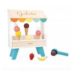 Juratoys-Janod Stand de Glaces en Bois avec Accessoires Magnétiques - Jouet Éducatif pour Enfants