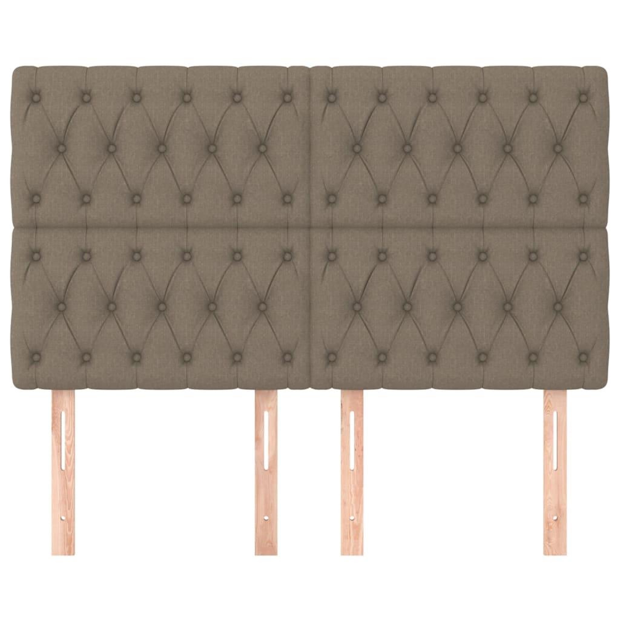 Voir la diapositive 3 : VIDAXL Tetes de lit 4 pcs Taupe 80x7x78/88 cm Tissu