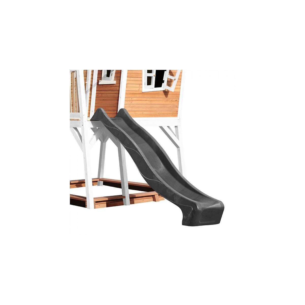 Axi House AXI Crooked Max Maisonnette marron blanc Toboggan Gris