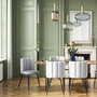 Voir la diapositive 5 : Rendez vous déco Lot de 2 chaises en tissu gris et pieds en métal noir-Rosy