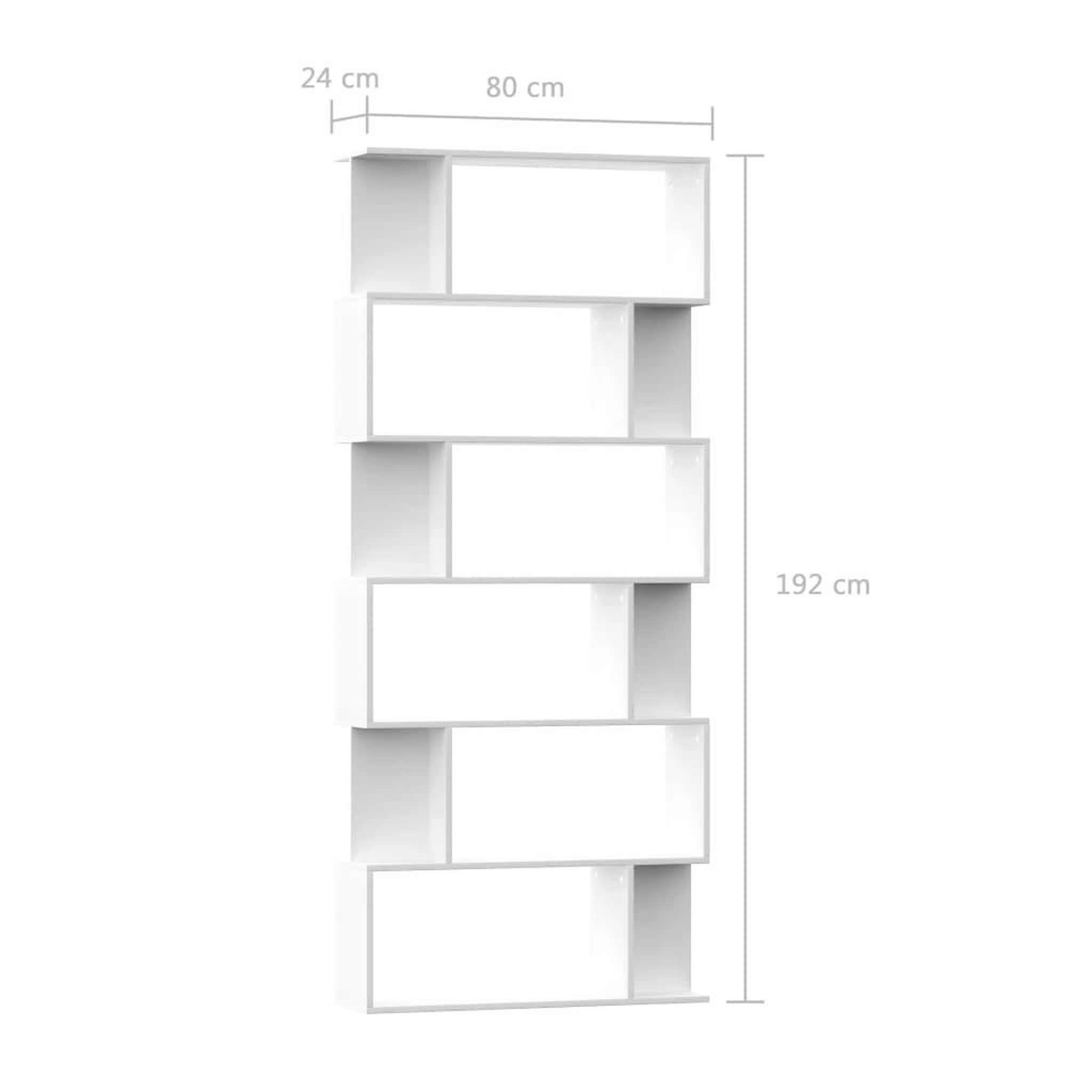 Voir la diapositive 6 : VIDAXL Bibliotheque/Separateur de piece Blanc Bois d'ingenierie
