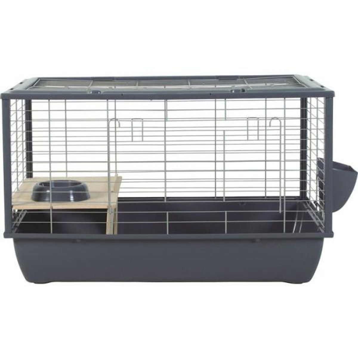 Zolux ZOLUX Cage grillagée cochon d'inde et rongeur Néolife - 80 x 52,5 x 48 cm - Gris