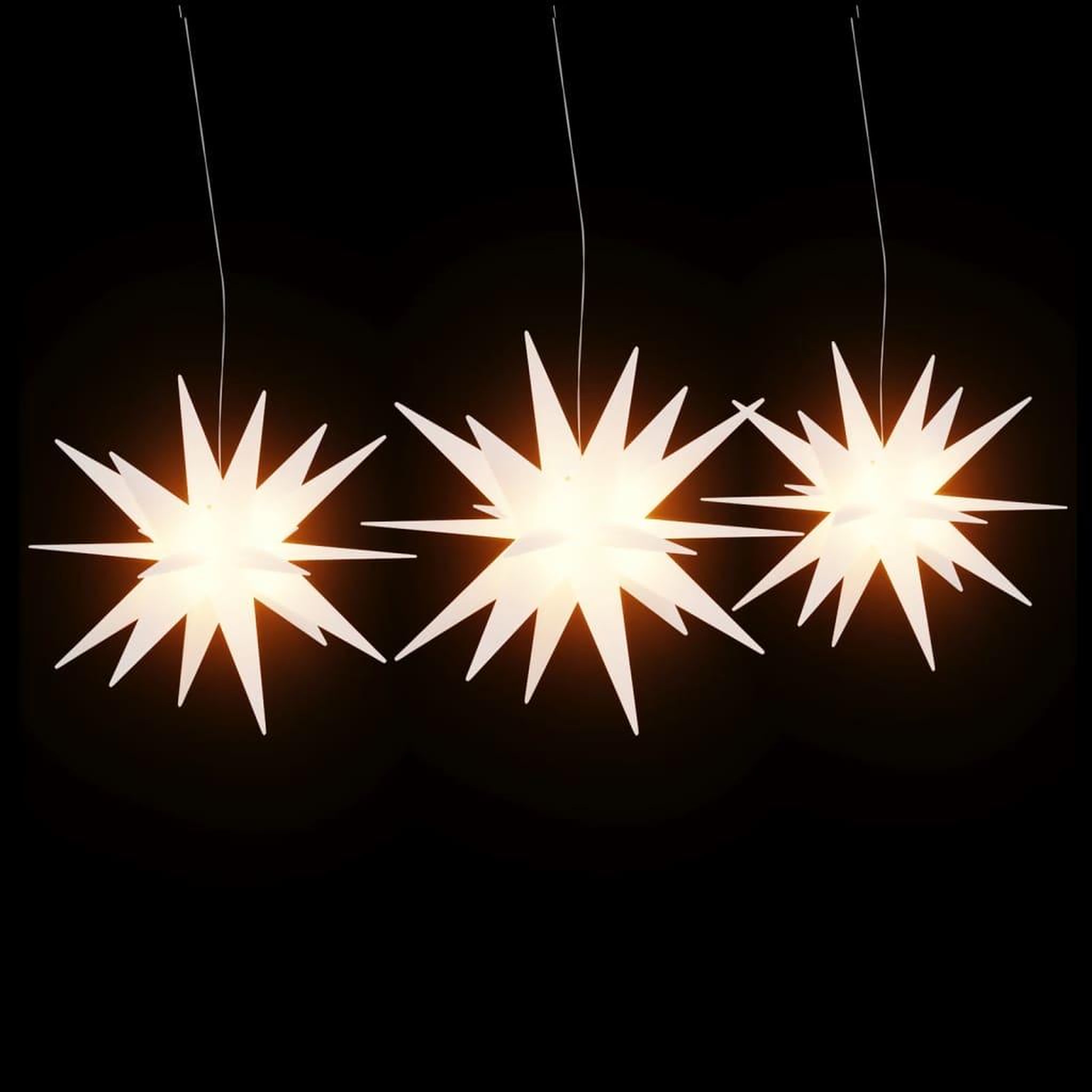 Voir la diapositive 3 : VIDAXL Lumieres de Noël avec LED 3 pcs pliable blanc