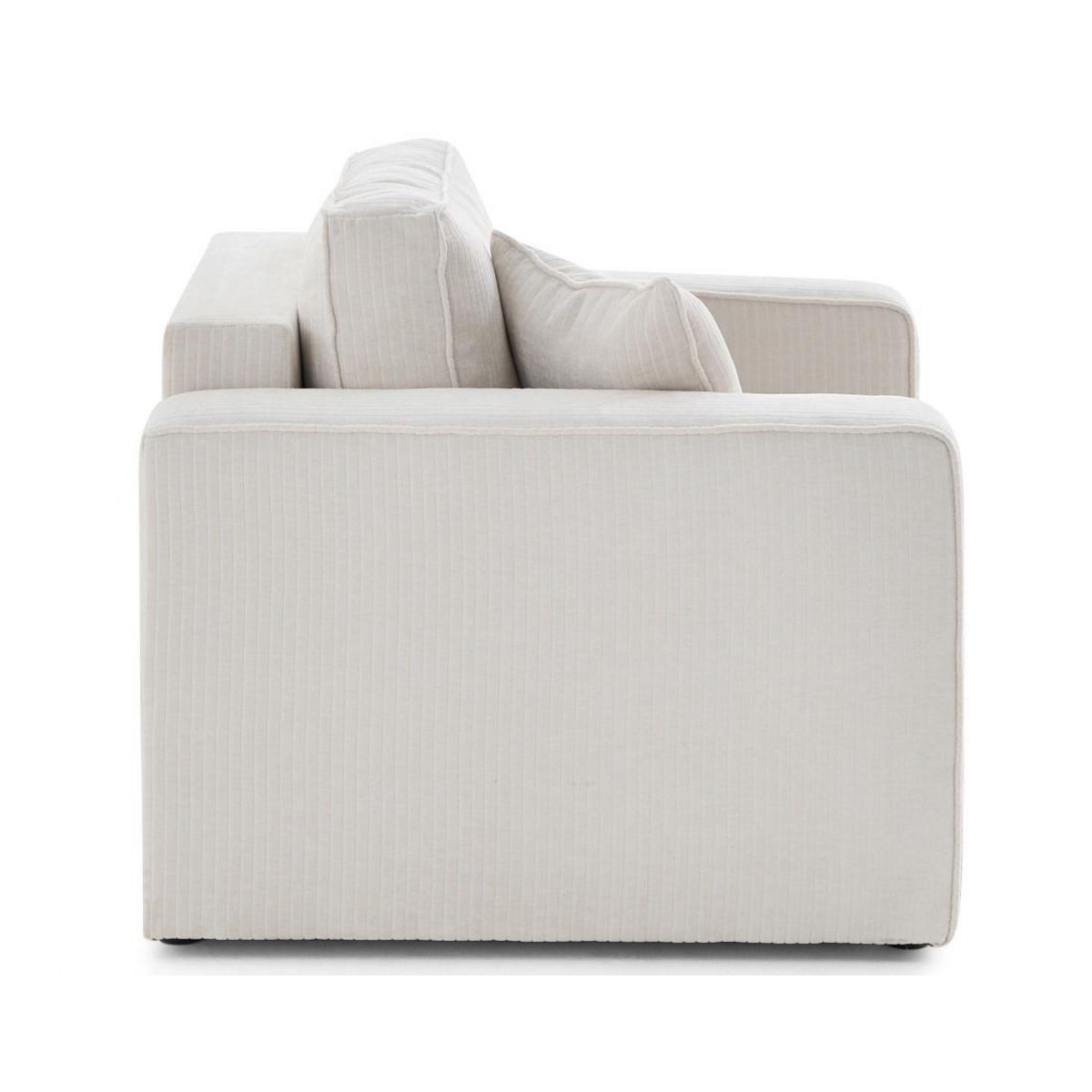 BEST MOBILIER Topaze - fauteuil en velours côtelé plat