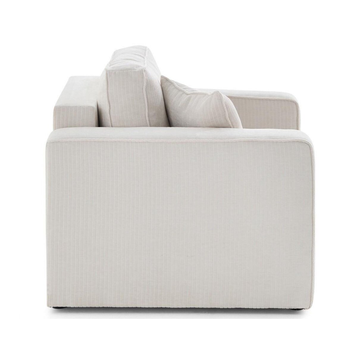 BEST MOBILIER Topaze - fauteuil en velours côtelé plat