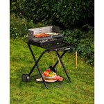 GARDENSTAR Barbecue charbon pliable - Acier - 60-5x82x70cm