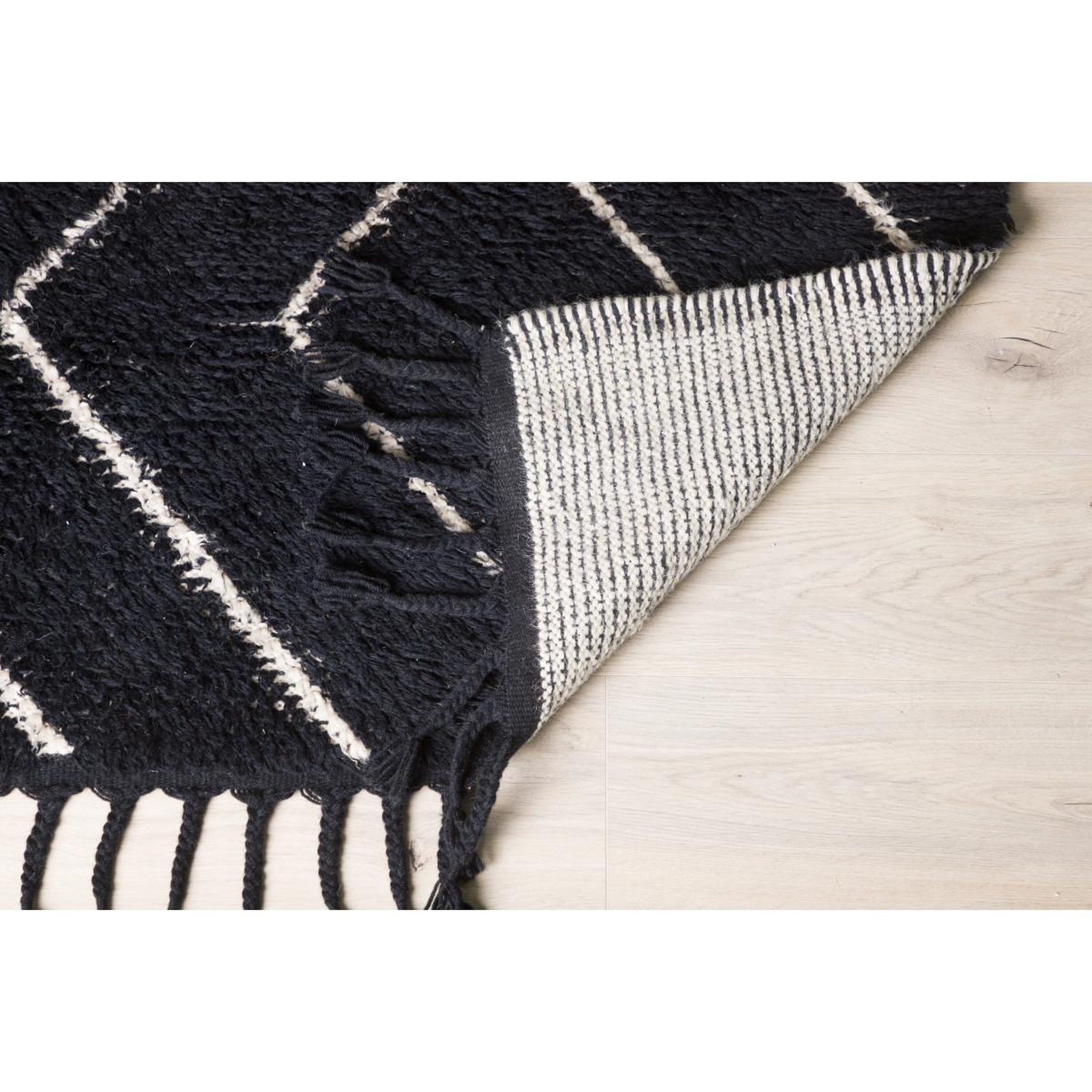 Voir la diapositive 5 : Paris Prix Tapis déco en laine  david  162x230 noir