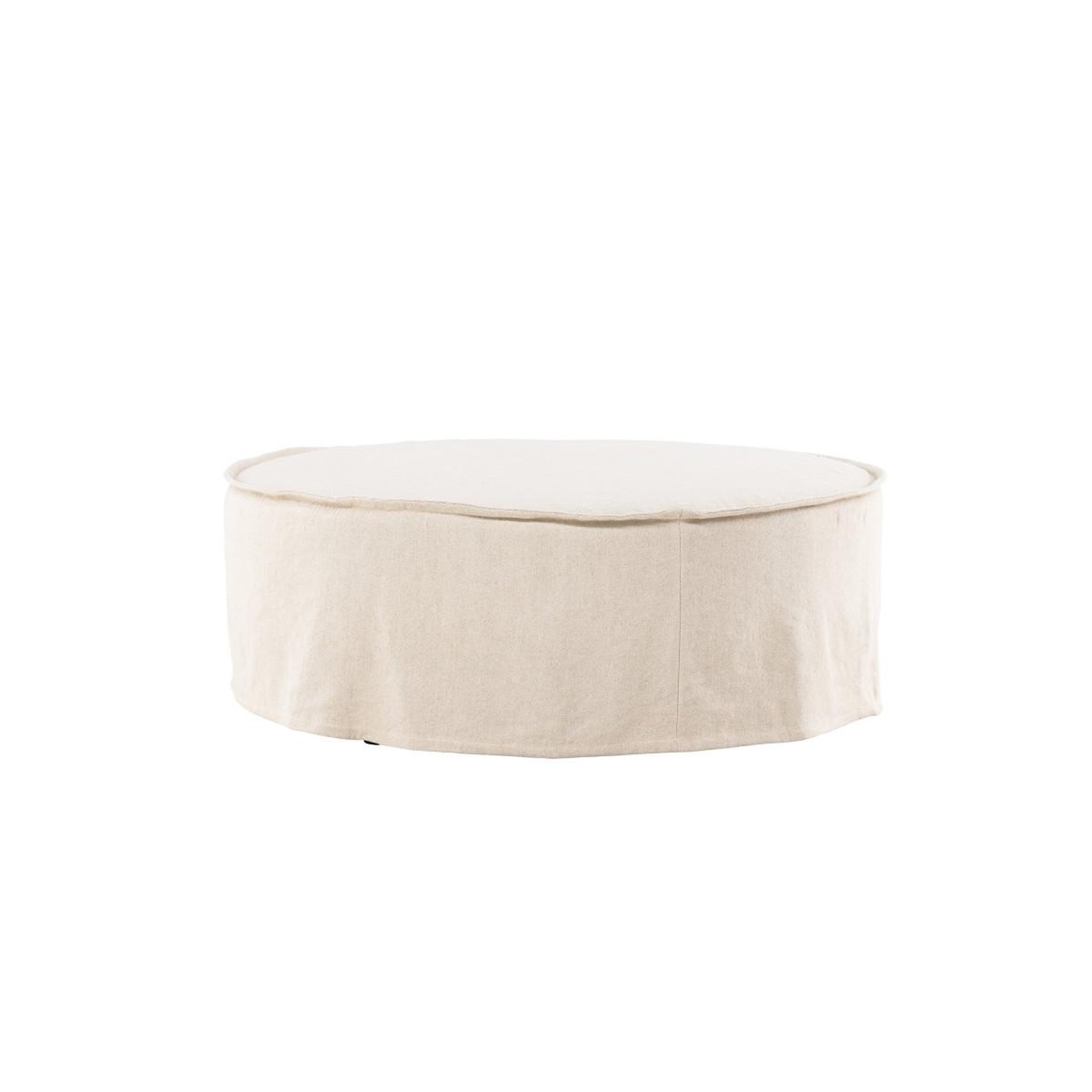 Voir la diapositive 2 : Paris Prix Pouf effet lin  vindo  101cm beige