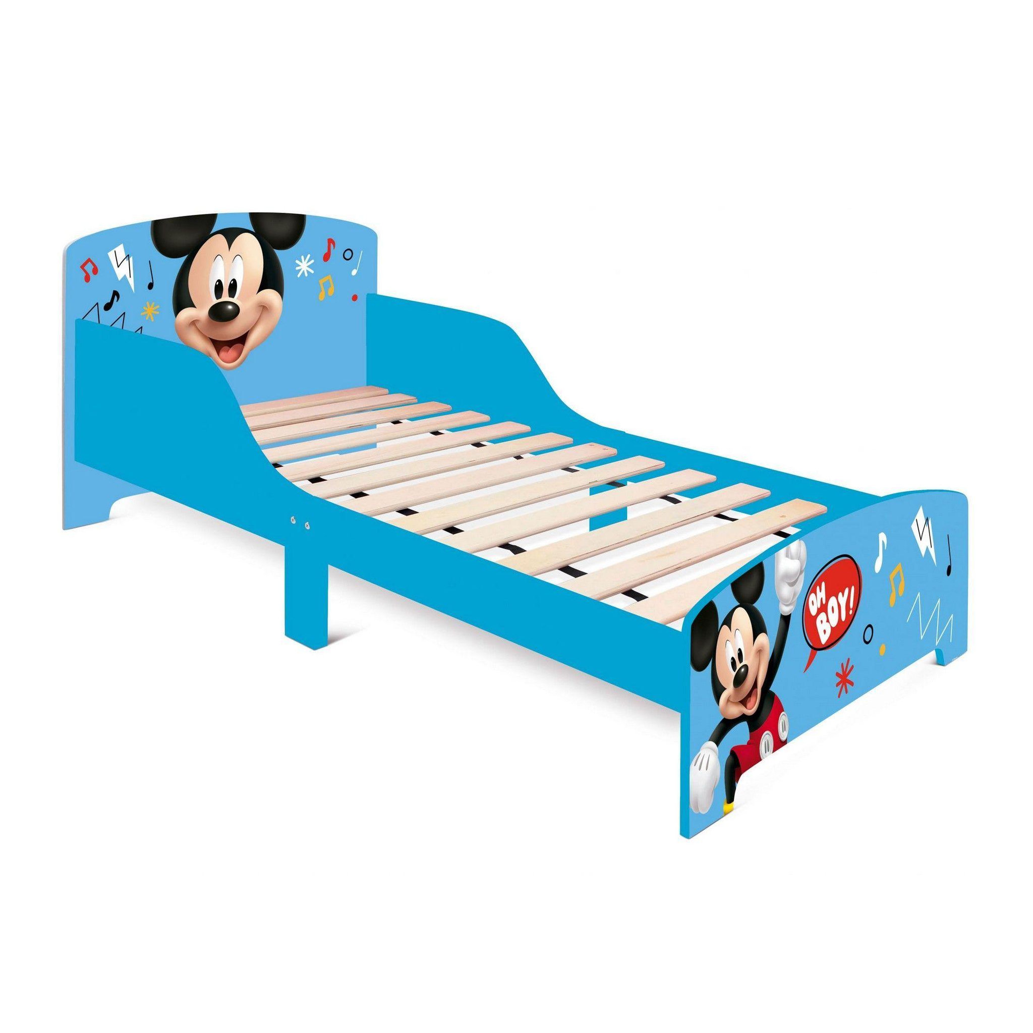 DISNEY Lit enfant mickey 70x140 cm - mdf bleu