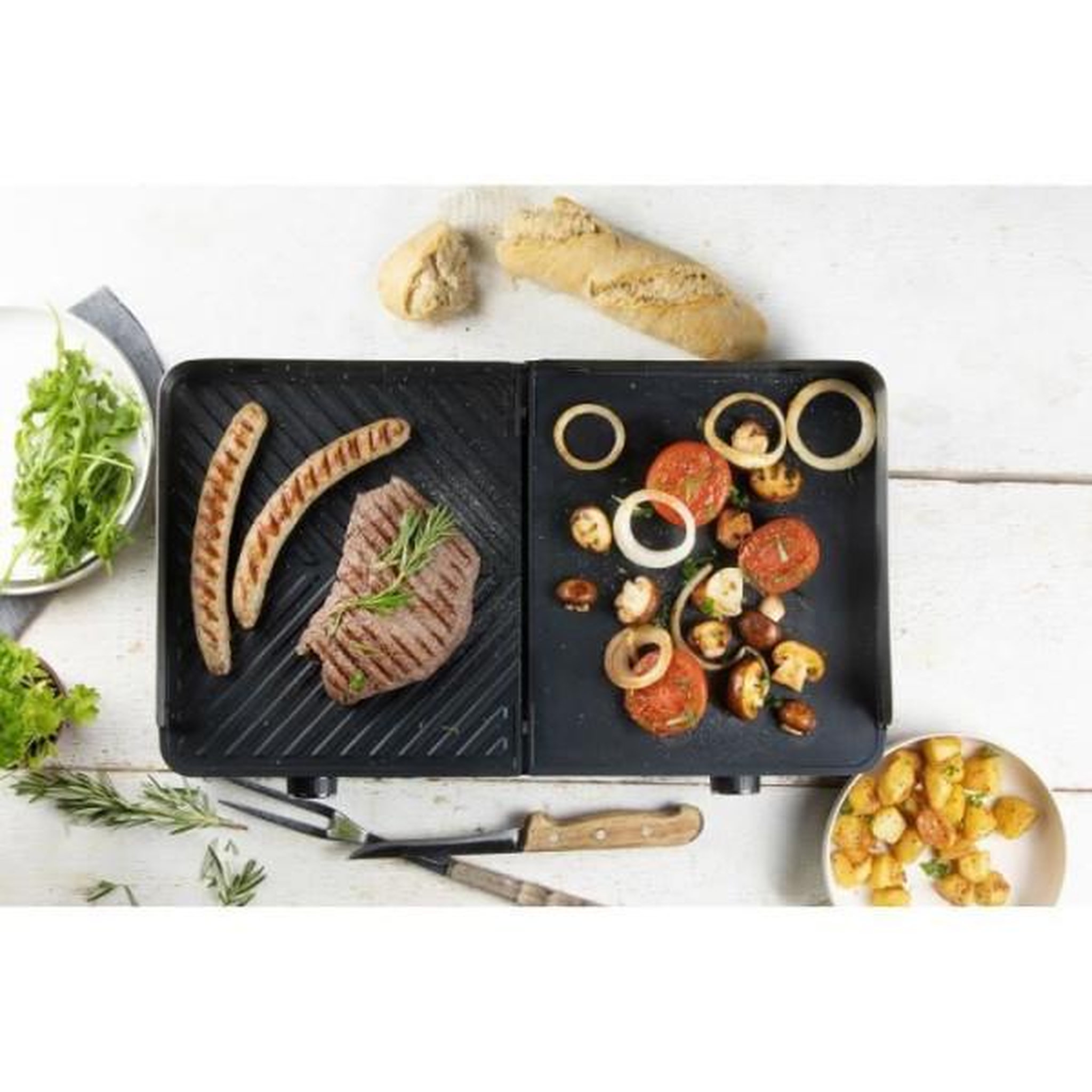 Voir la diapositive 4 : Domo Barbecue électrique posable 2200w - do9259g