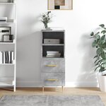 VIDAXL Buffet Gris beton 34,5x34x90 cm Bois d'ingenierie