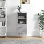 Voir la diapositive 1 : VIDAXL Buffet Gris beton 34,5x34x90 cm Bois d'ingenierie