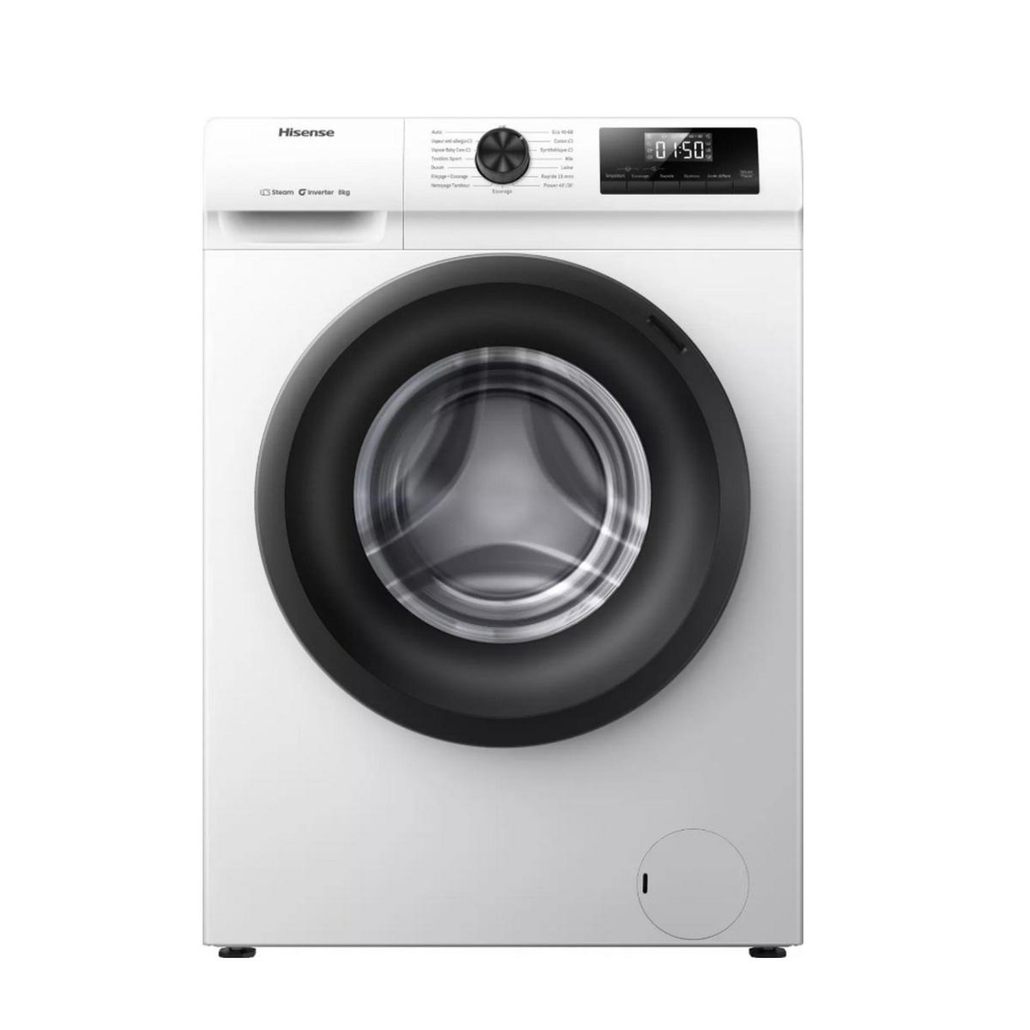 Lave-Linge Frontal HISENSE W8141QW – Capacité 8 kg, 1400 tr/min, Classe A - vue 4