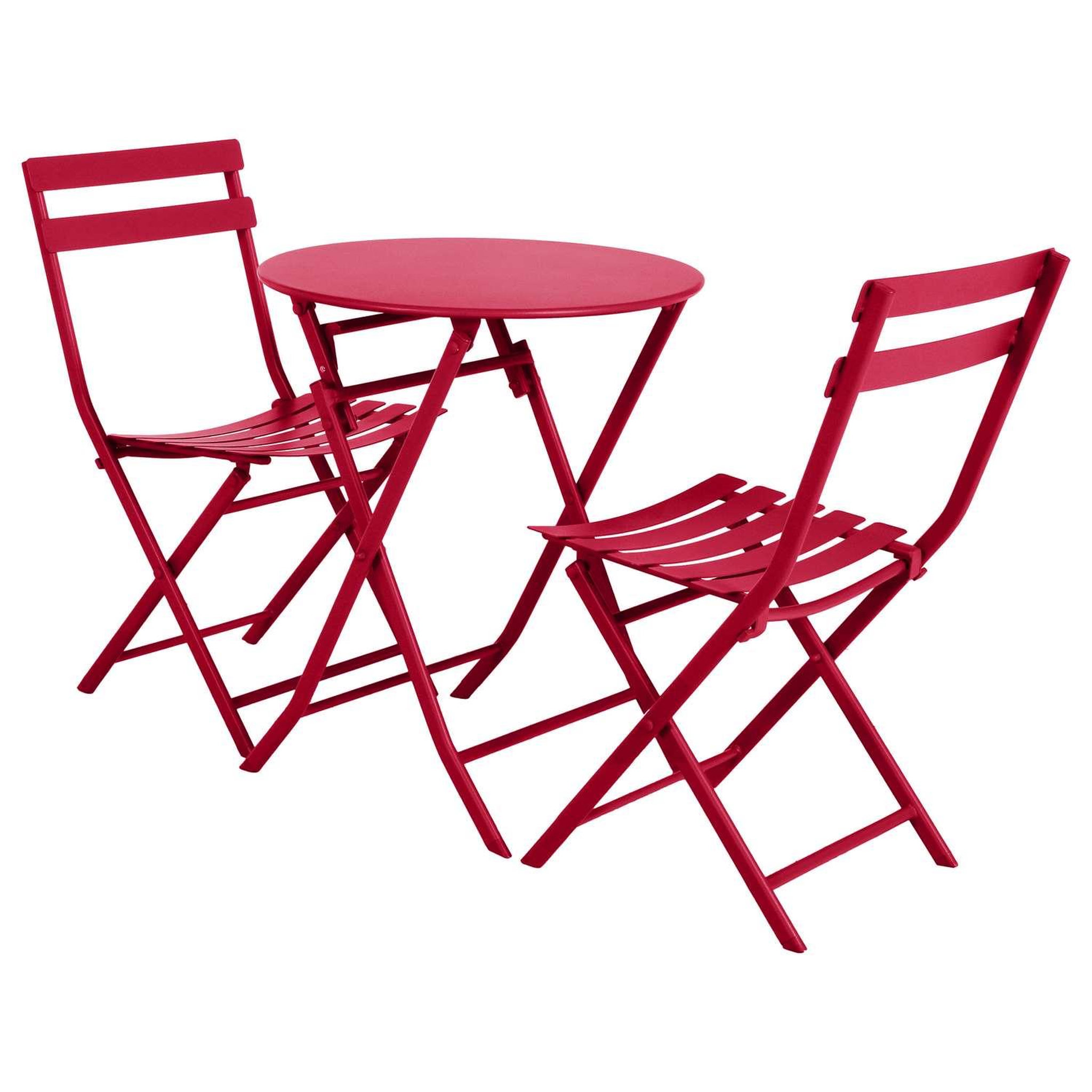 Voir la diapositive 4 : TOILINUX Lot de 2 chaises de jardin pliables en métal greensboro