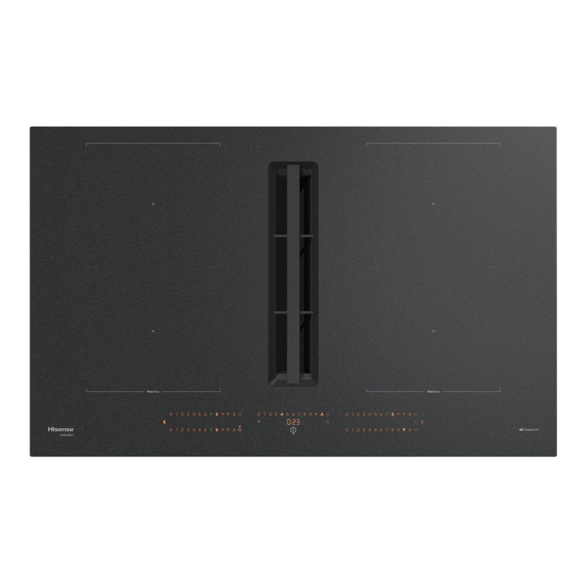 Voir la diapositive 2 : Hisense Plaque induction aspirante heh8443bsrwf infinitemattglass