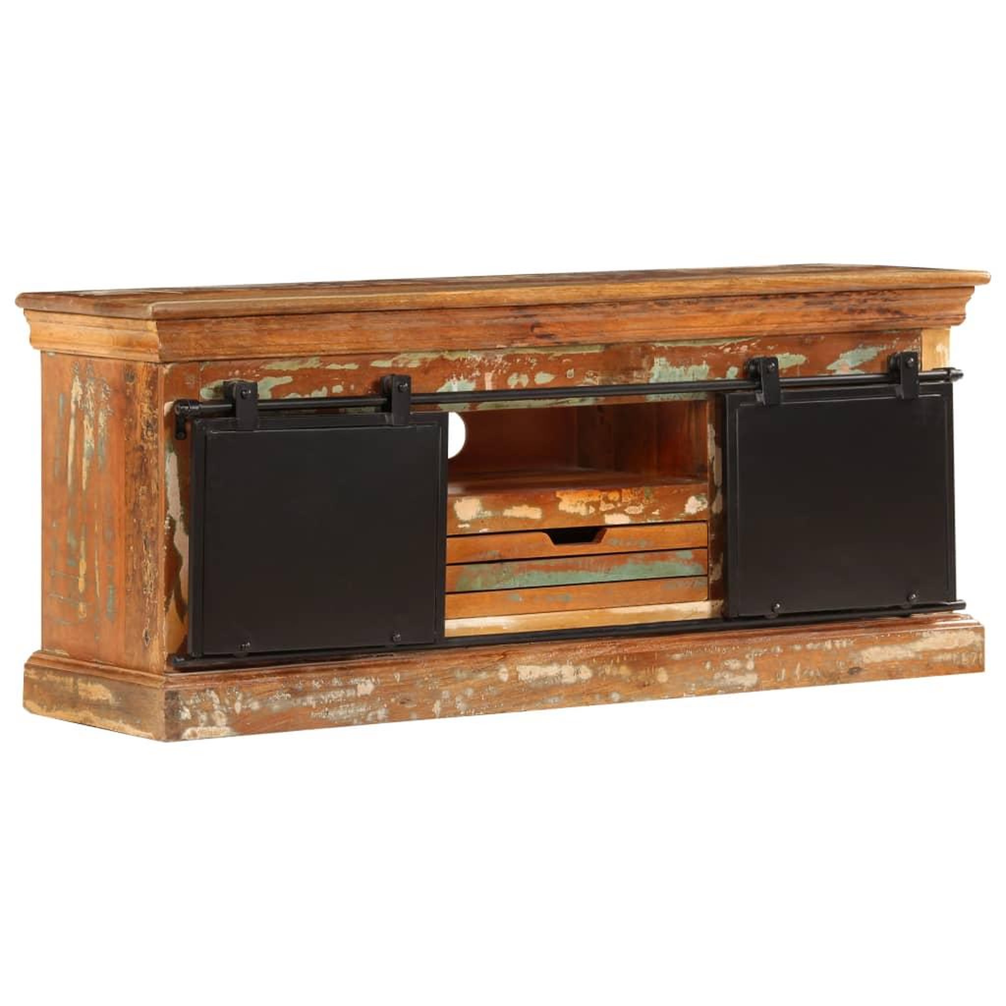 VIDAXL Meuble tv 110 x 30 x 45 cm bois de recuperation massif