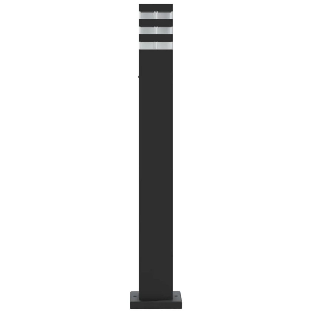 VIDAXL Lampadaires d'exterieur 3 pcs noir 80 cm aluminium