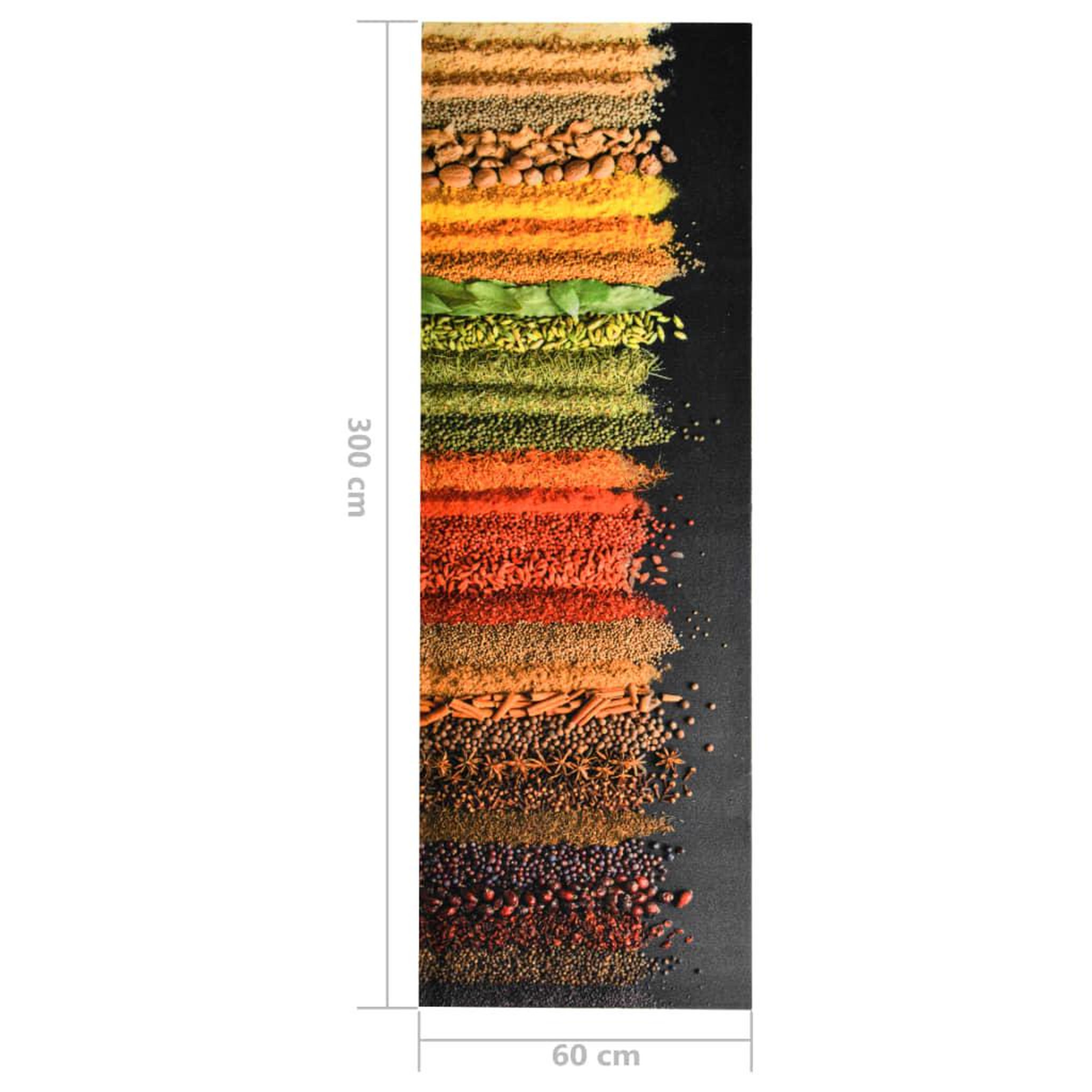 Voir la diapositive 6 : VIDAXL Tapis de cuisine lavable Epice 60x300 cm