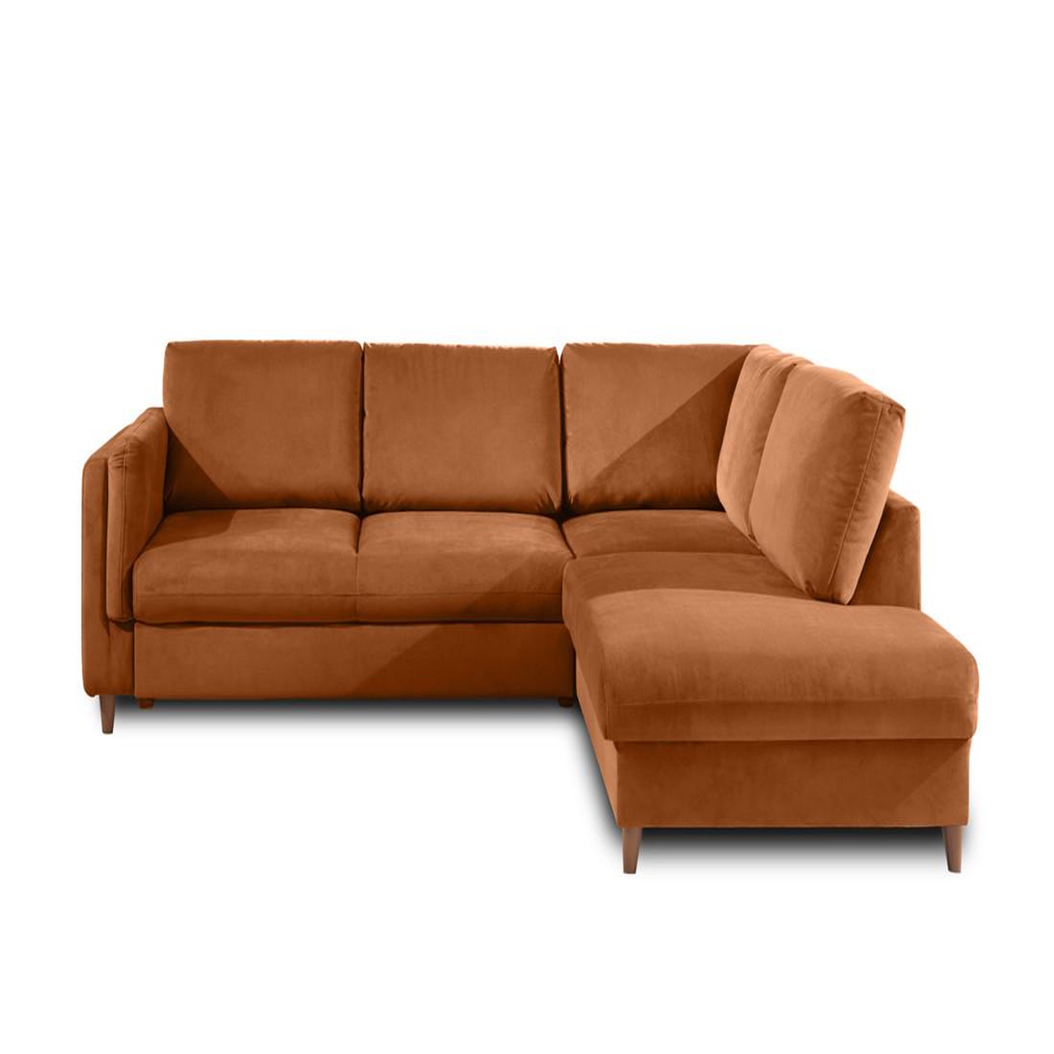 Voir la diapositive 6 : BEST MOBILIER Brooke - canapé d'angle droit - convertible - 5 places - en velours