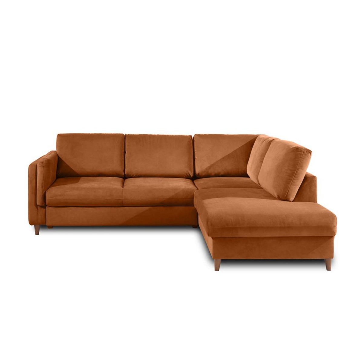 LISA DESIGN Brooke - canapé d'angle droit - convertible - 5 places - en velours