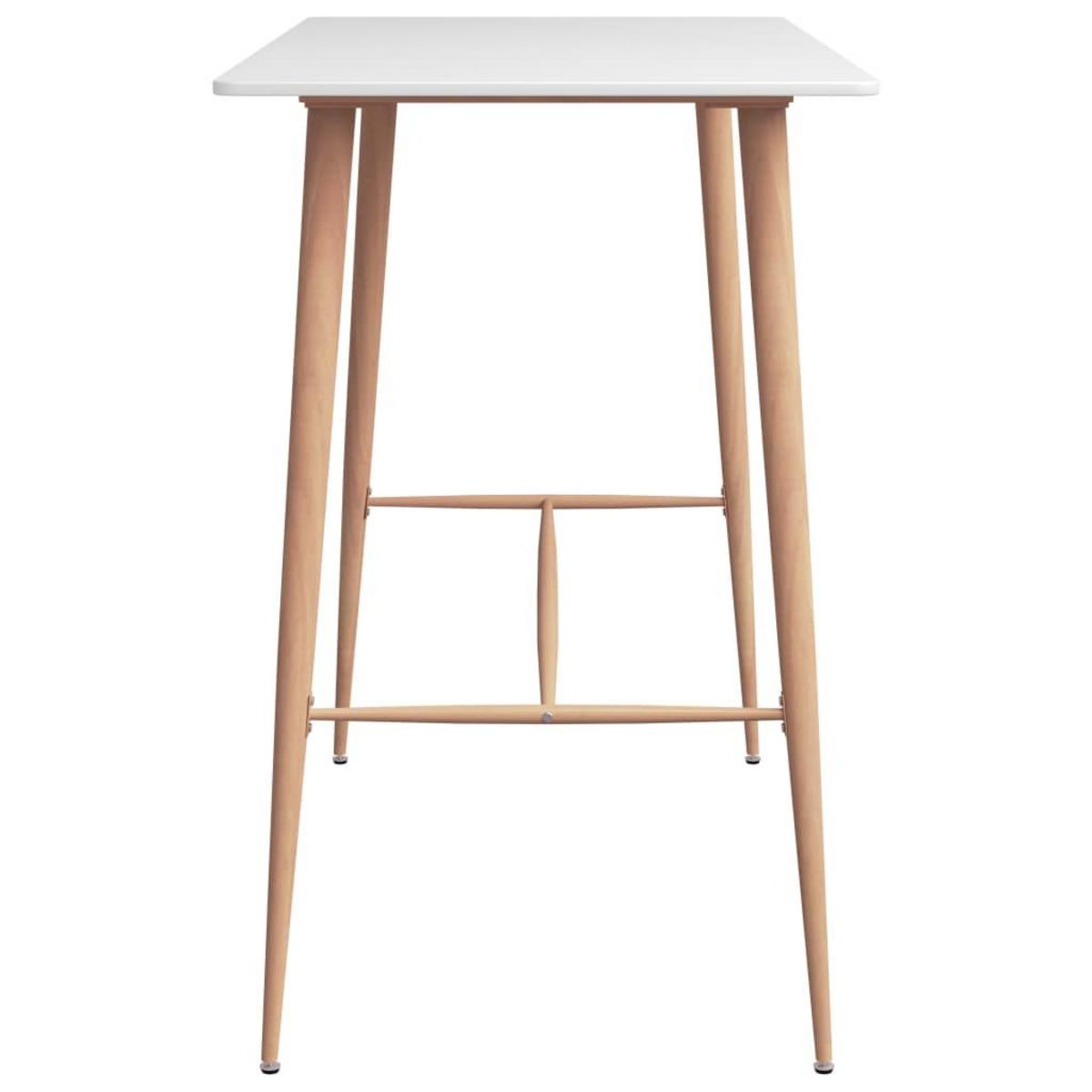 VIDAXL Table de bar Blanc 120x60x105 cm